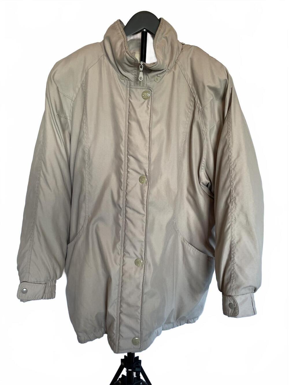 Vintage Men's Herman Kay Down To Earth Puffer Coat 2X Beige Duck Down 90s